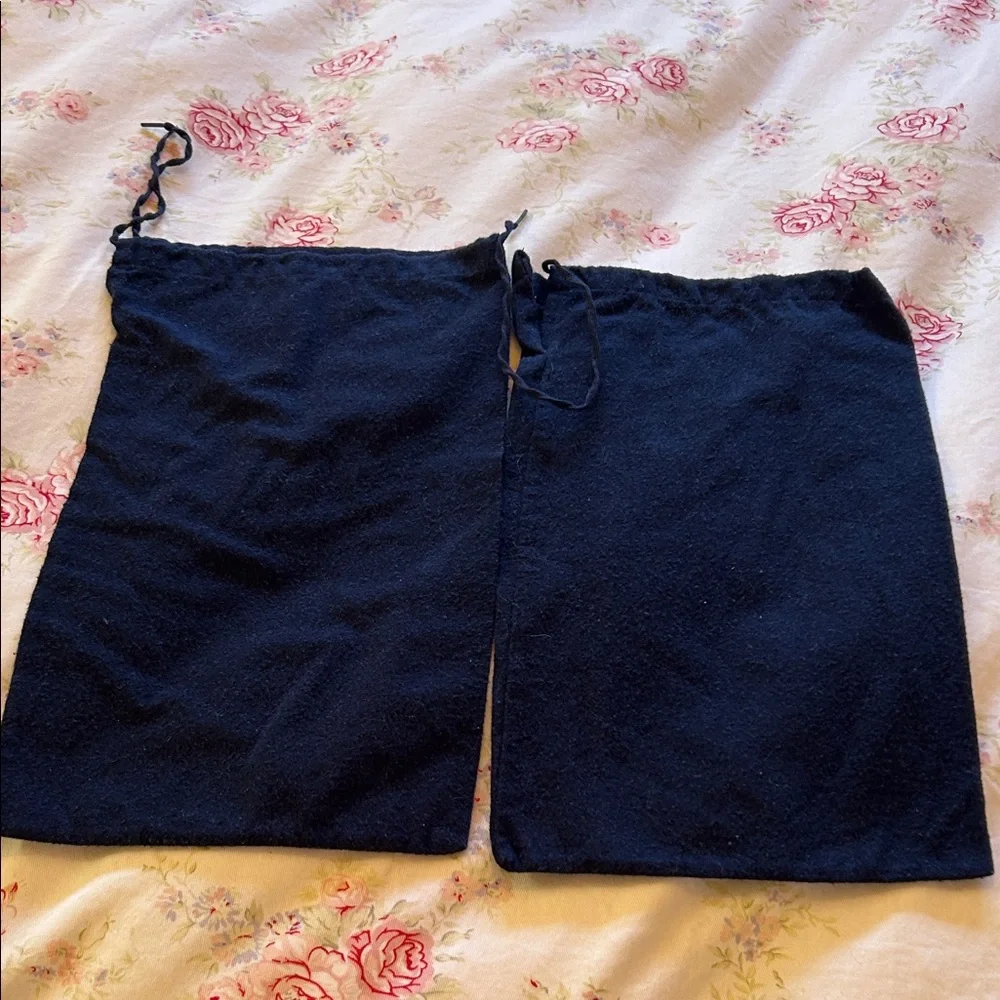 Prada Navy Blue Drawstring Dust Shoe Bags Set Of 2 15